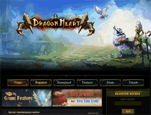 Tablet Screenshot of dragonheartonline.com